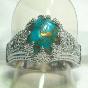 NWT Natural Mojave Blue Turquoise Ring